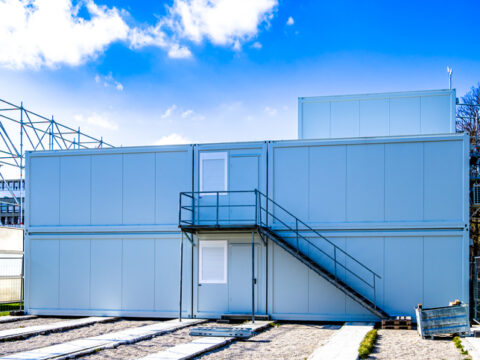 typical modern mobile home container