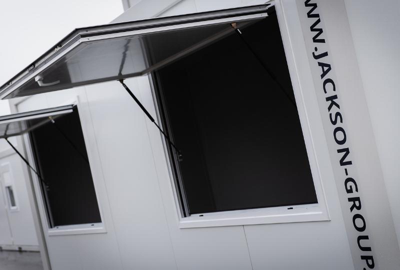 Prefabricated building windows with shutters